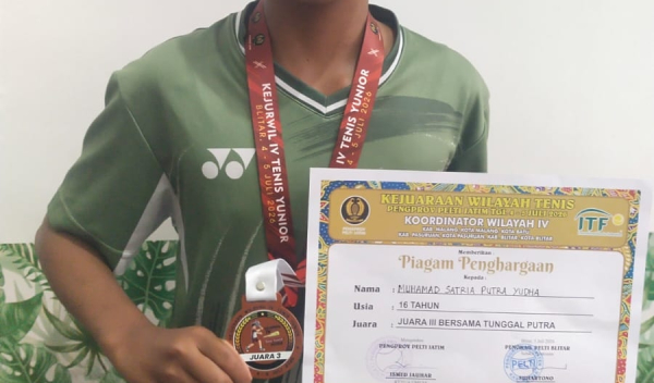 Muhamad Satria Putra Yudha, Raih Juara 3 Kejuaraan Tenis Lapangan Korwil IV 2026