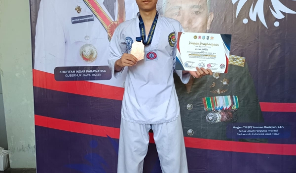 Wildan Syauqi Raih Juara 3 Kejurprov Taekwondo Piala Gubernur Jawa Timur 2026